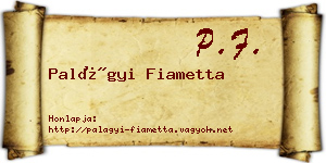 Palágyi Fiametta névjegykártya